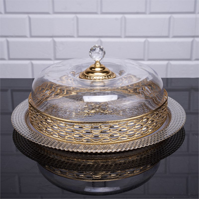 CLOCHE A GATEAU DESIGN NIL 33X11 CM MODELE OR 