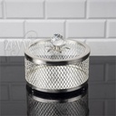 BOITE DECO AVEC COUVERCLE VERRE 12X15 CM MODELE ARGENT