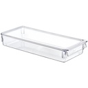 RANGEMENT REFREGIRATEUR TRANSPARENT AVEC COUVERCLE (36 x 15.5 x 5 CM)