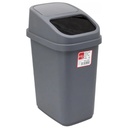 POUBELLE 10 LITRES MIX GRIS / BLANC