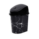 POUBELLE 3 LITRES MIX MARBRE BLANC/NOIR