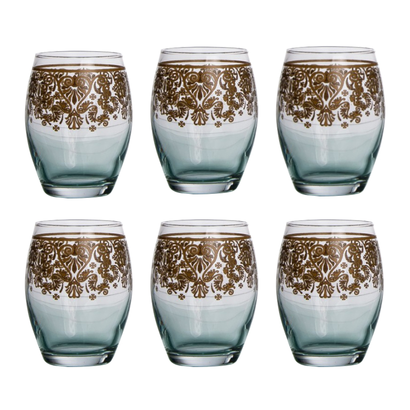 SET 6 VERRES DESIGN LUXE 390 CC 