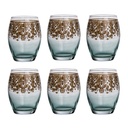 SET 6 VERRES DESIGN LUXE 390 CC 