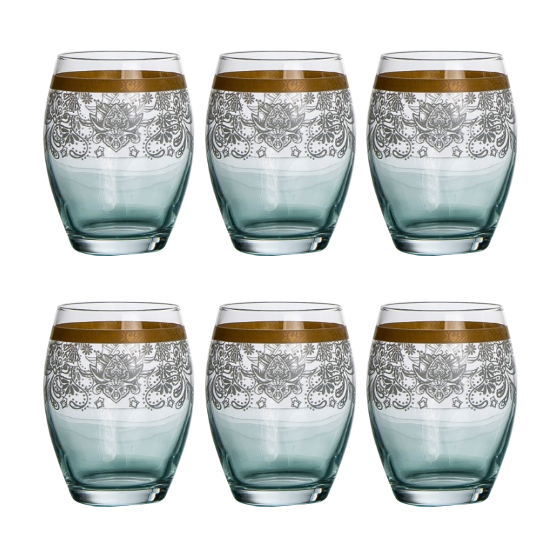SET 6 VERRES DESIGN LUXE 390 CC 