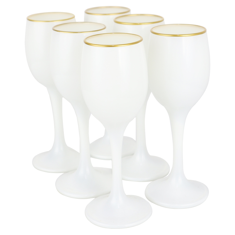 SET 6 VERRES LUXE BLANC 125 CC 