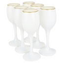 SET 6 VERRES LUXE BLANC 125 CC 