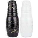 BOUTEILLE AVEC VERRE 1.5 LITRES MIX BLANC/NOIR MARBRE