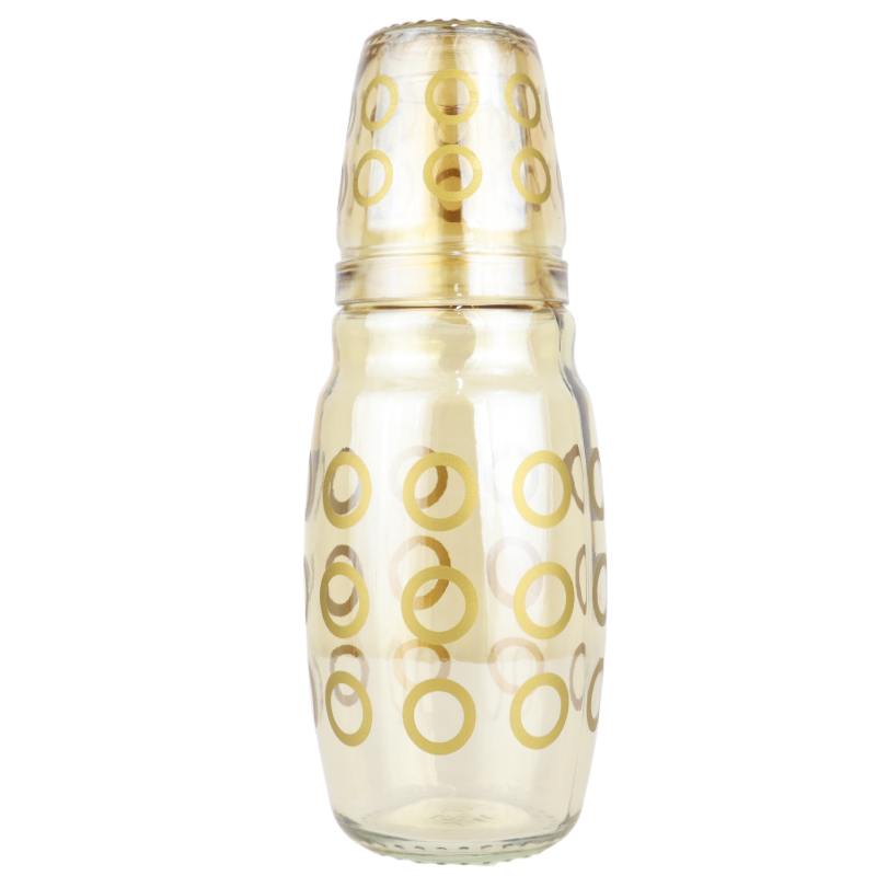 BOUTEILLE AVEC VERRE 1.5 LITRES DESIGN OR