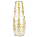 BOUTEILLE AVEC VERRE 1.5 LITRES DESIGN OR