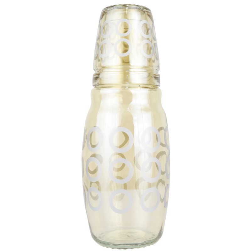 BOUTEILLE AVEC VERRE 1.5 LITRES DESIGN OR