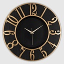 HORLOGE DECORATIVE MURALE 34 CM MIX OR/ARGENT