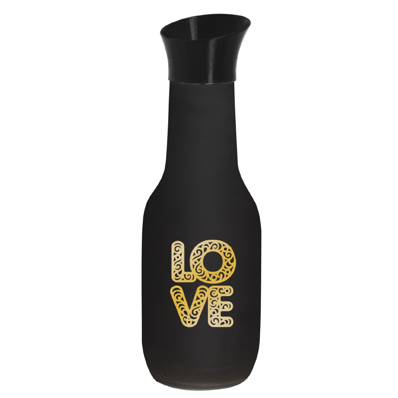 CARAFE VERRE 1 LITRE COULEUR NOIR