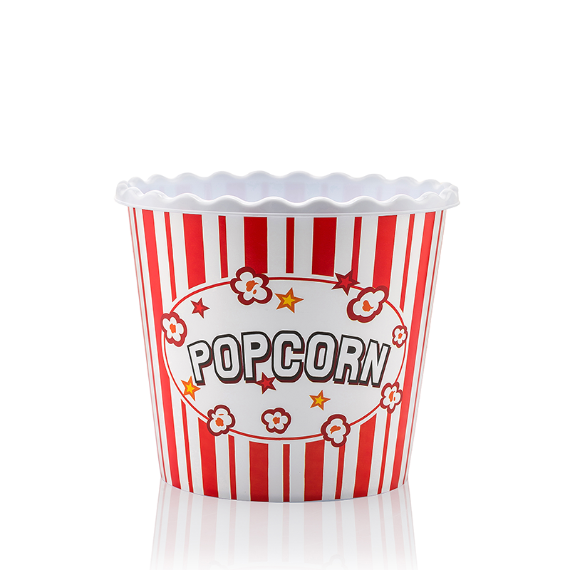 SEAU A POP CORN 2.2 LITRES MIX JAUNE/BLEU/ROUGE