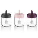 POT VERRE A MIEL 212 CC MIX GRIS/VIOLET/ROSE/NOIR
