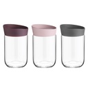 POT VERRE 660 CC MIX ROSE/VIOLET/GRIS