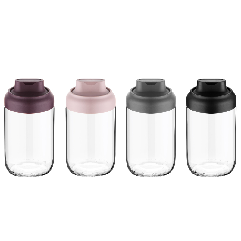 POT VERRE 660 CC MIX VIOLET/NOIR/GRIS