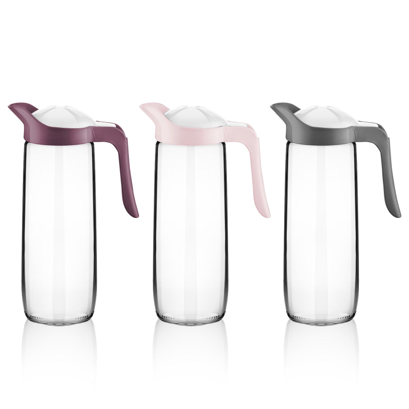 CARAFE 1.5 LITRES VERRE MIX GRIS/VIOLET/ROSE