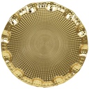 PLATEAU DECO ROND METAL 35 CM MODELE OR 