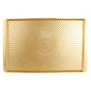 PLATEAU DECO OR PLASTIQUE 33.5X21 CM 