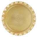 PLATEAU DECO OR PLASTIQUE 32 CM 