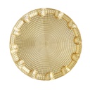 PLATEAU DECO OR PLASTIQUE 22.5 CM 