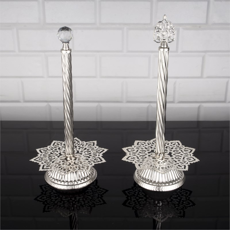 PORTE SERVIETTE 32 X 17CM-12 MODELE ARGENT