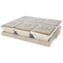 SET CERAMIQUE 6 COMPARTIMENTS 30 X 21 X 5,5 CM