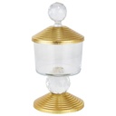 BOL DECO VERRE 17X9 CM MODELE OR 