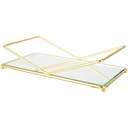 PLATEAU DECO METAL 27X14X6 CM MODELE OR 