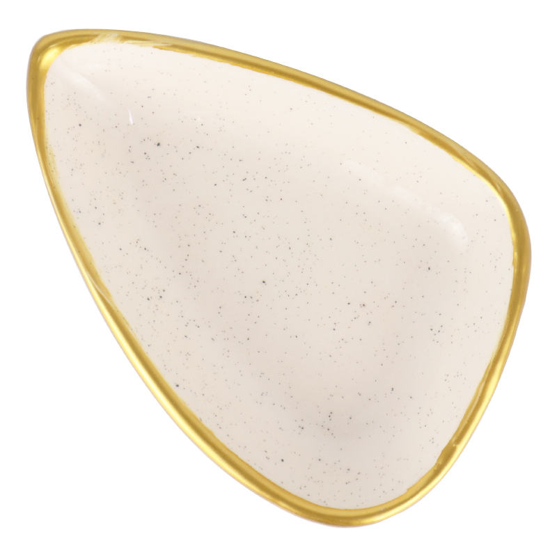 BOL CERAMIQUE TRIANGLE 14X10X3 CM BLANC