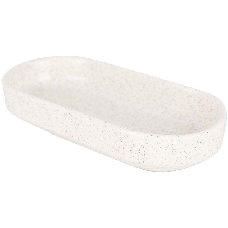 PLAT CERAMIQUE 17X7X3 CM BLANC