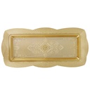 PLATEAU DECO PLASTIQUE MIX OR/ARGENT - 38 * 17 cm