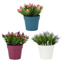 POT FLEUR DECO 24X8 CM MIX BLEU/ROSE