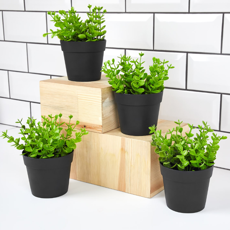 POT FLEUR DECO 15X9 CM NOIR
