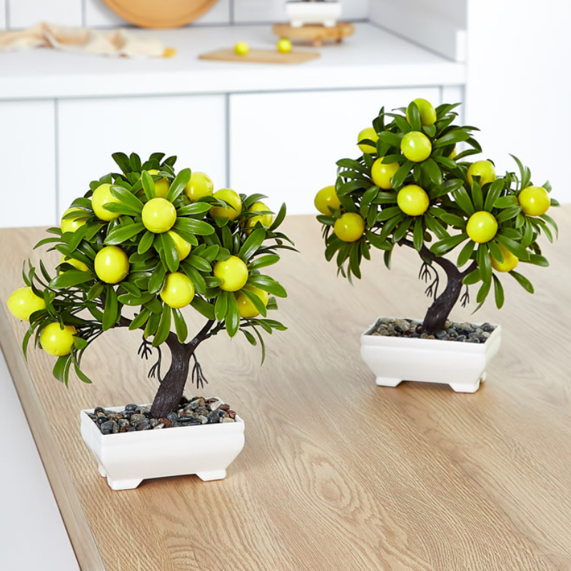 POT FLEUR DECO 26X10X6 CM CITRONS