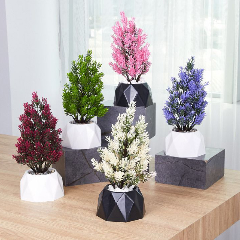 POT FLEUR DECO 29X10 CM MIX VIOLET/BORDEAU/BLANC/ROSE