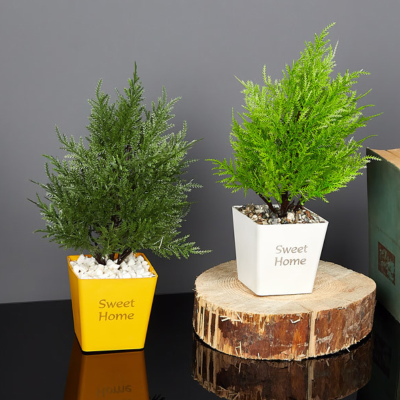 POT FLEUR DECO 30X10 CM MIX BLANC/ORANGE/NOIR