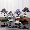 POT FLEUR DECO 26X11X7 CM MIX VERT/ROSE/VIOLET