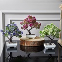 POT FLEUR DECO 26X11X7 CM MIX ROSE/VIOLET/BLEU/BLANC
