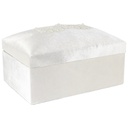COFFRE BIJOUX 27X19X13 CM BLANC