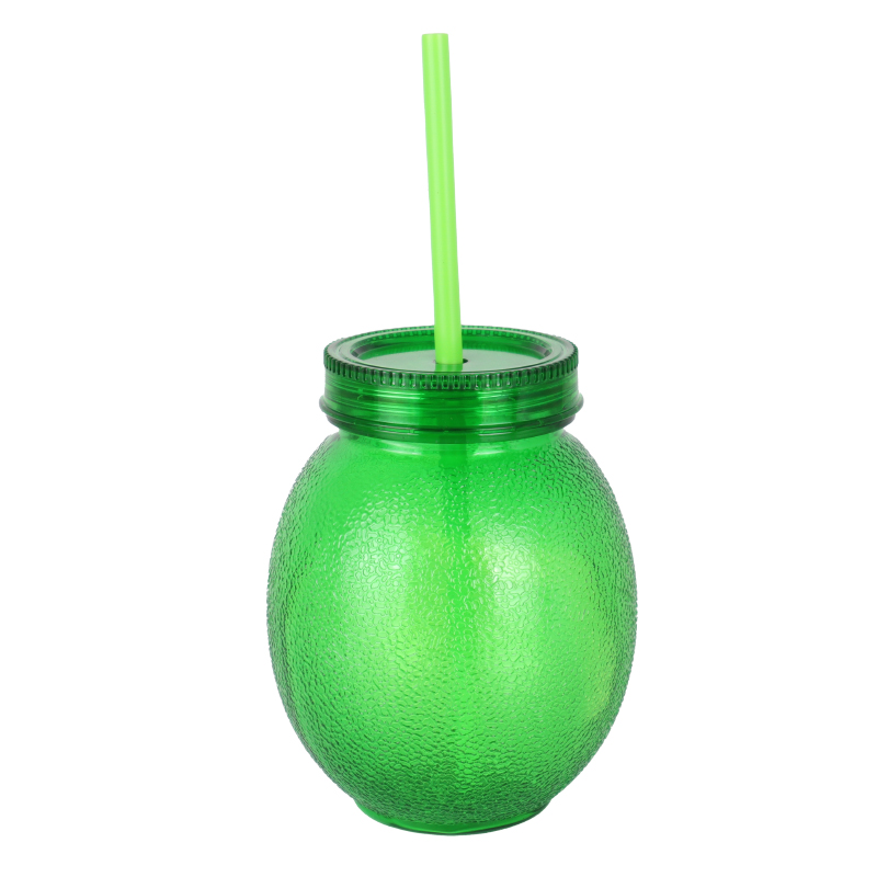 BOUTEILLE ENFANT PLASTIQUE 10X13 CM MODELE CITRON MIX ORANGE/VERT