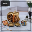 SET 5 PIECES PLATEAU DECO POMME MODELE OR - 4(10*10cm) -1 (30*25*3)cm