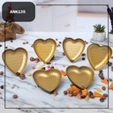 SET 6 MINI ASSIETTES DECO COEURMODELE OR 6(11*10*2)cm