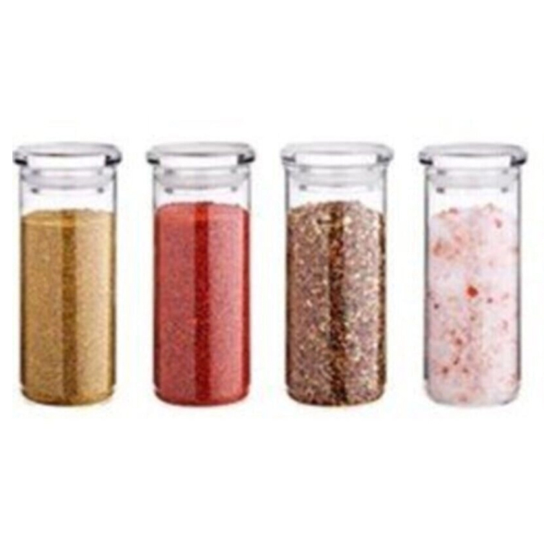 SET 4 POTS A EPICES EN VERRE 150 ML 