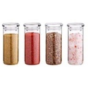 SET 4 POTS A EPICES EN VERRE 150 ML 