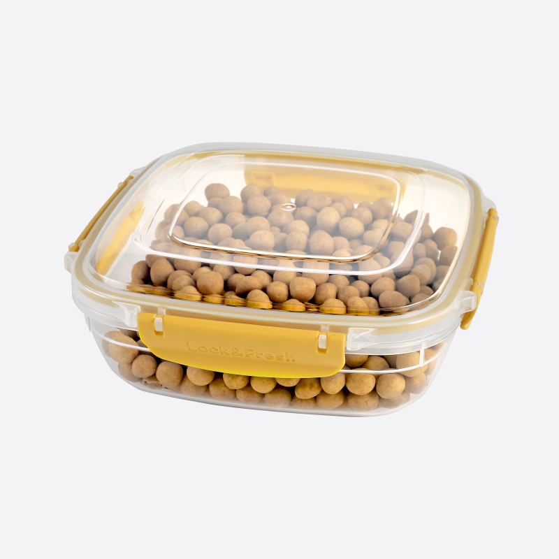 BOITE ALIMENTAIRE CARRE 1700 ML MIX COULEURS 