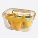BOITE ALIMENTAIRE RECTANGULAIRE 3000 ML MIX COULEURS 