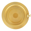 PLATEAU DECO PLASTIQUE 33 CM MODELE OR 