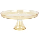 PLAT SERVICE LUXE AVEC PIED EN VERRE 28 CM 