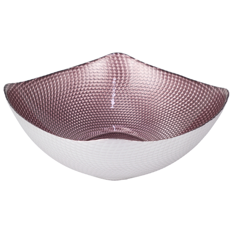 BOL DECO LUXE 25 CM VERRE MIX  VIOLET/BLEU/VERT
